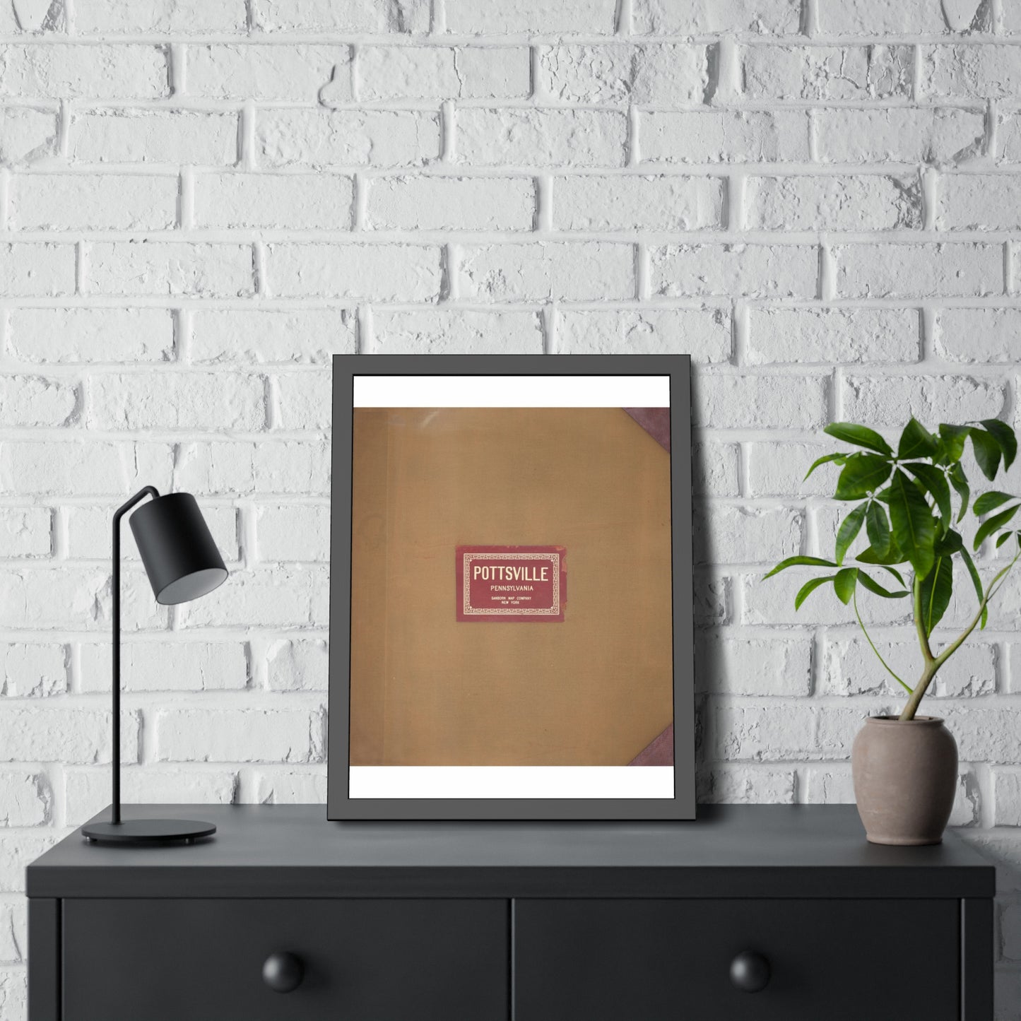 Sanborn Fire Insurance Maps — Pottsville — Framed