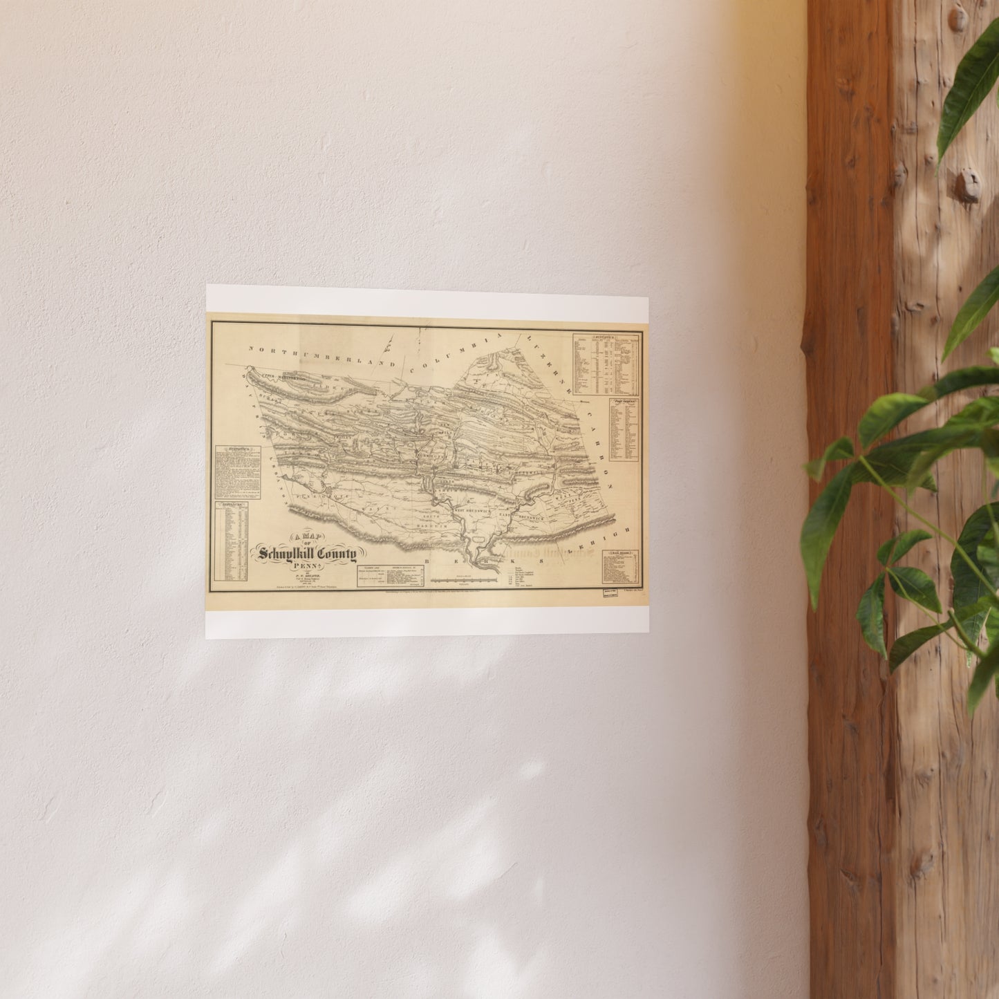 A Map of Schuylkill County, Penna. (Sheafer / Barnes)