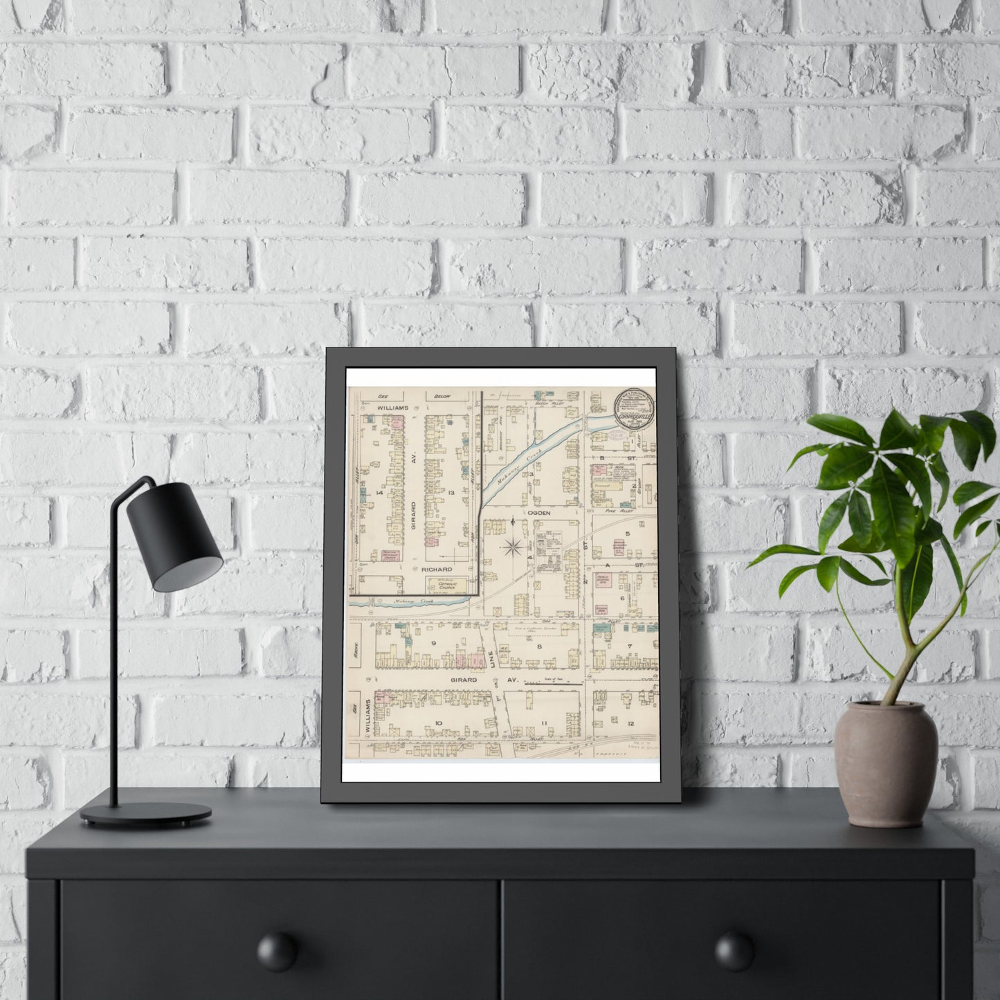 Sanborn Fire Insurance Maps — Girardville — Framed