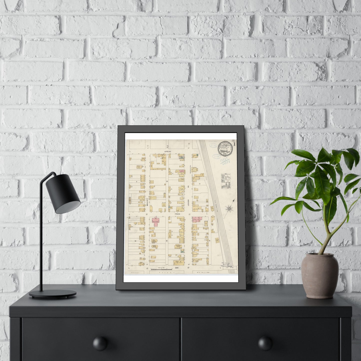 Sanborn Fire Insurance Maps — Frackville — Framed