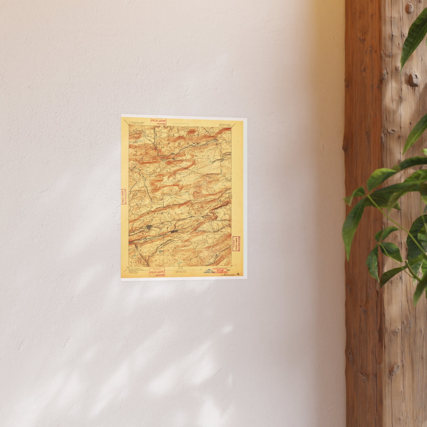 USGS Topographic Map — Mahanoy Quadrangle, 1893
