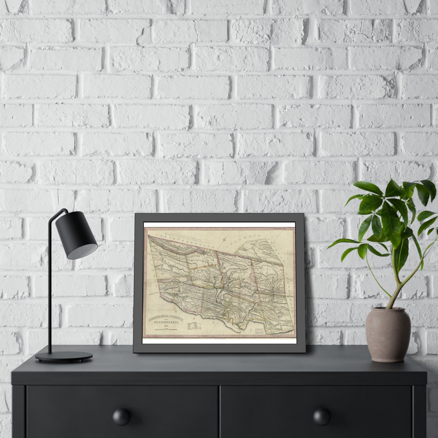 Schuylkill County, Pennsylvania (Tanner) — Framed