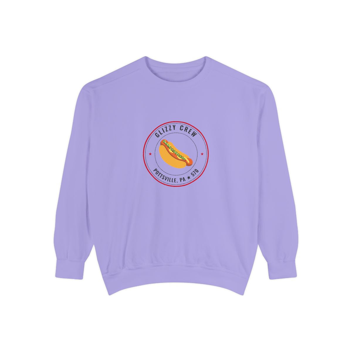 The Coney Island Glizzy Crew Crewneck - Turn Up the Heat — Violet, front