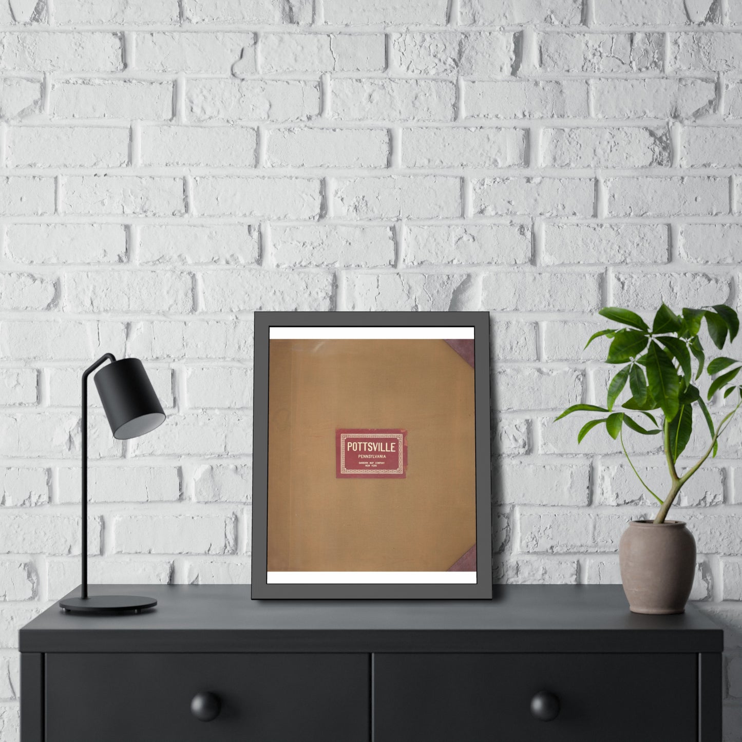 Sanborn Fire Insurance Maps — Pottsville — Framed