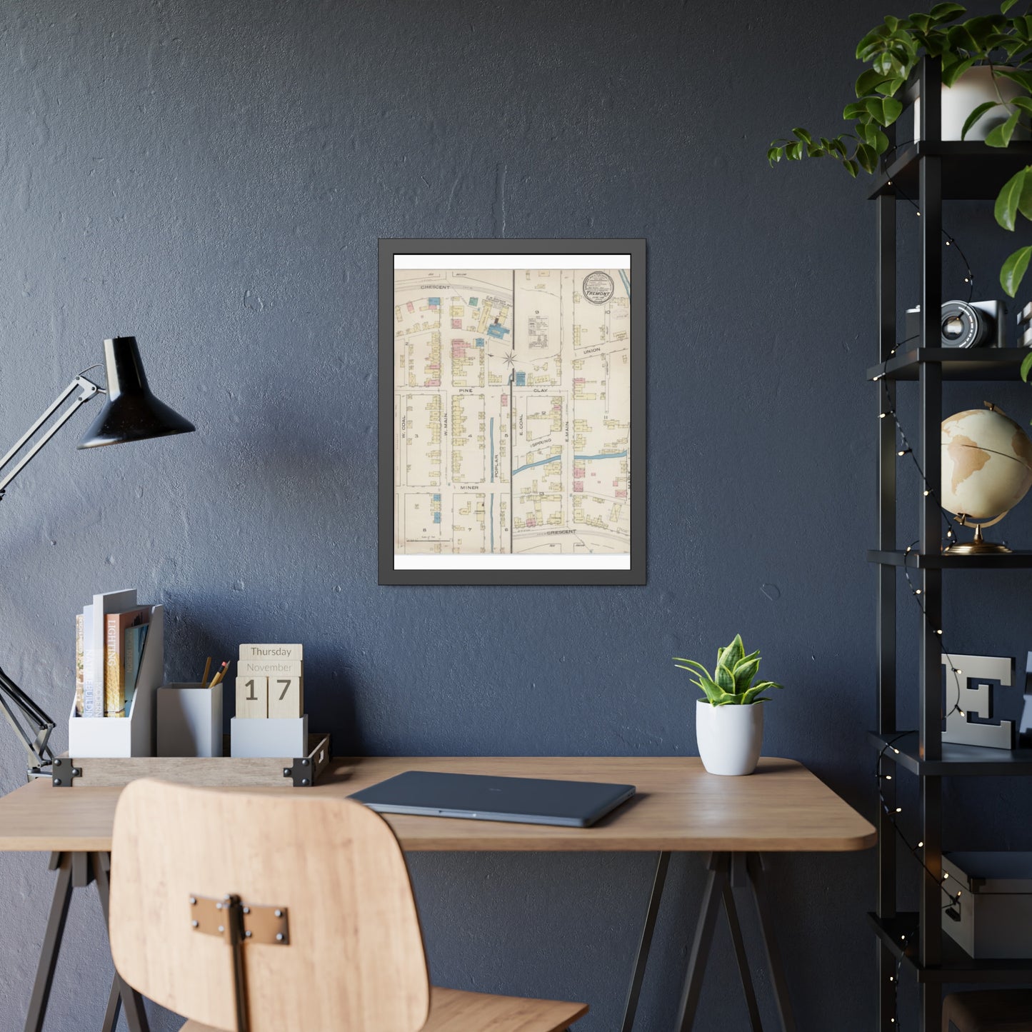 Sanborn Fire Insurance Maps — Tremont — Framed