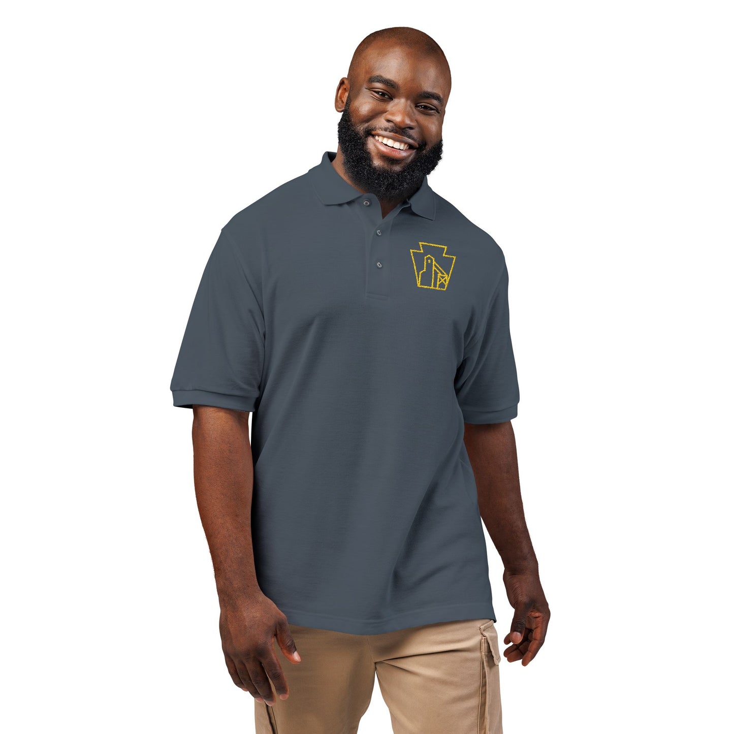 Schuylkill Hub Keystone Polo — Silk Touch (Steel Grey)