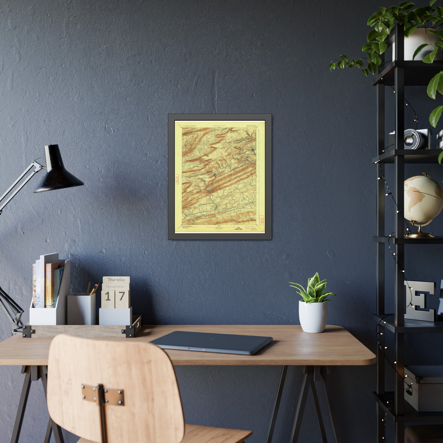 USGS Topographic Map — Pine Grove Quadrangle, 1892 — Framed