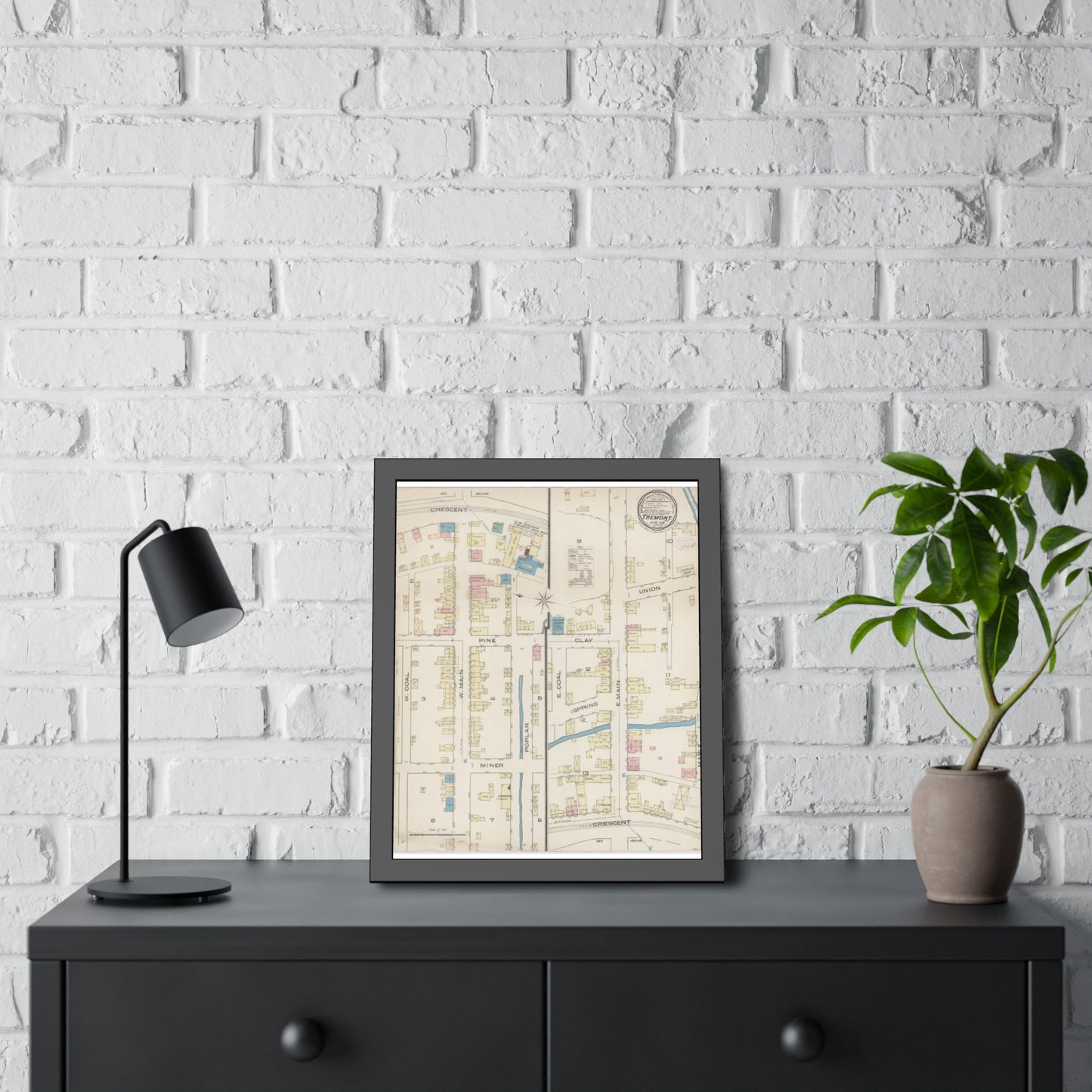 Sanborn Fire Insurance Maps — Tremont — Framed