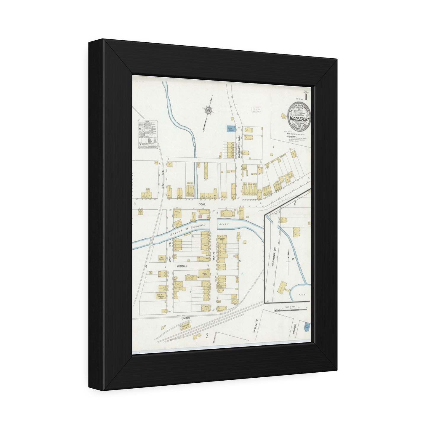 Sanborn Fire Insurance Maps — Middleport — Framed