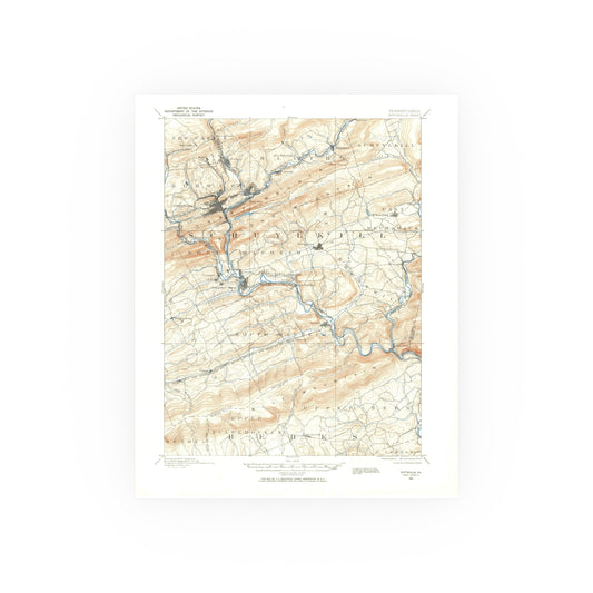 USGS Topographic Map — Pottsville Quadrangle, 1889