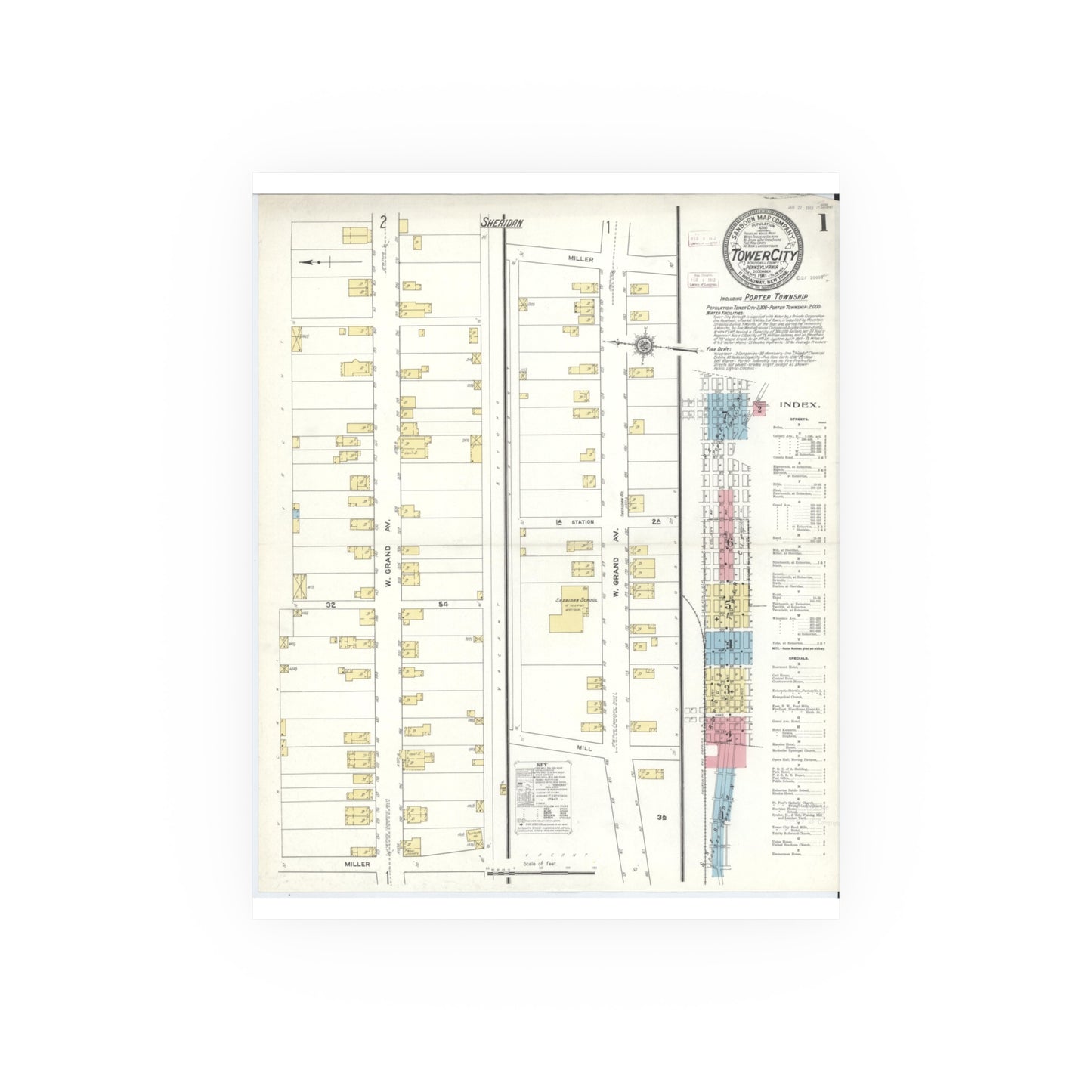 Sanborn Fire Insurance Maps — Tower City