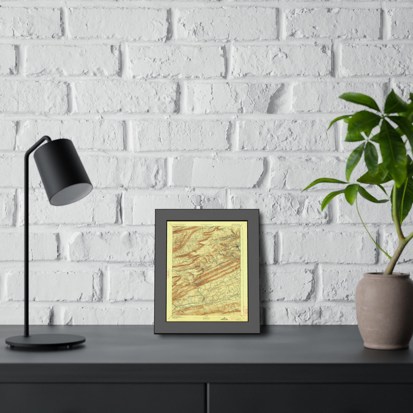 USGS Topographic Map — Pine Grove Quadrangle, 1892 — Framed