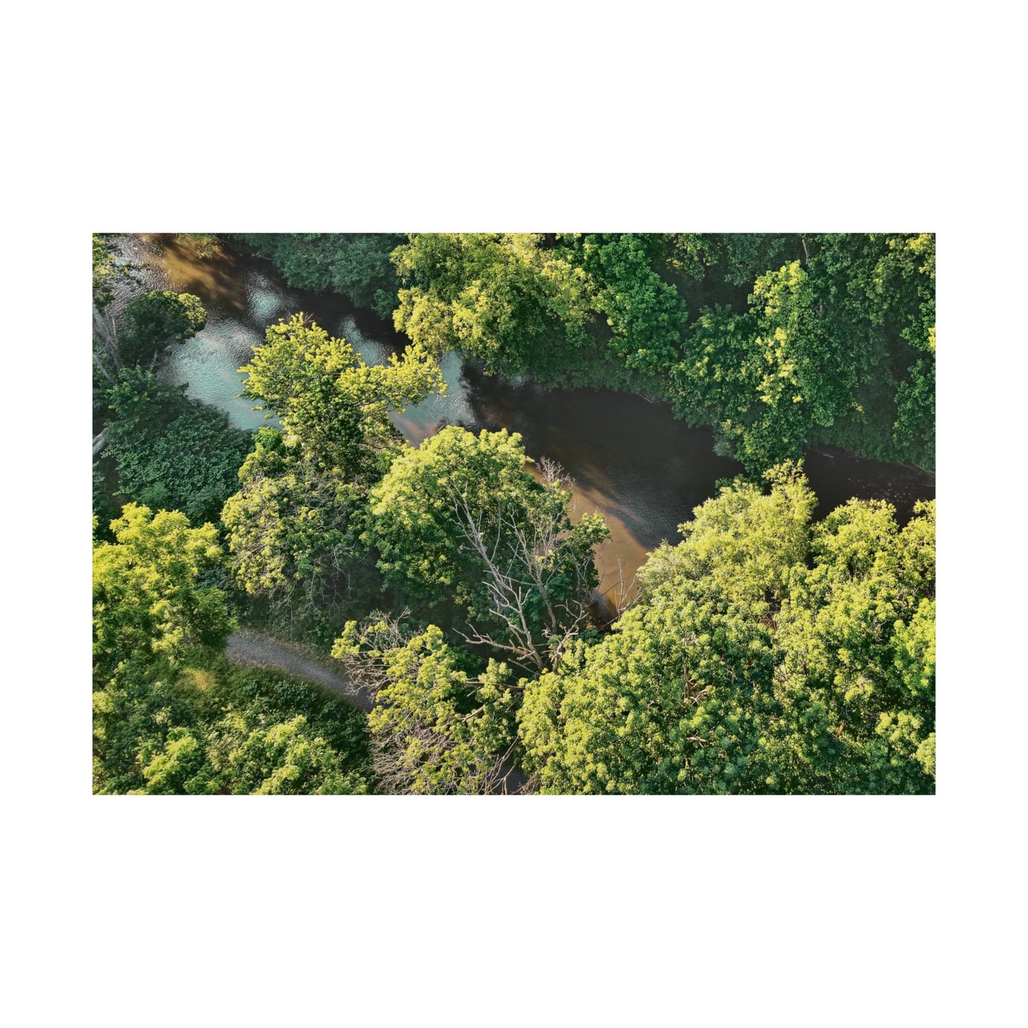 Hidden River — Schuylkill Confluence Aerial · Schuylkill Haven PA Wall Art