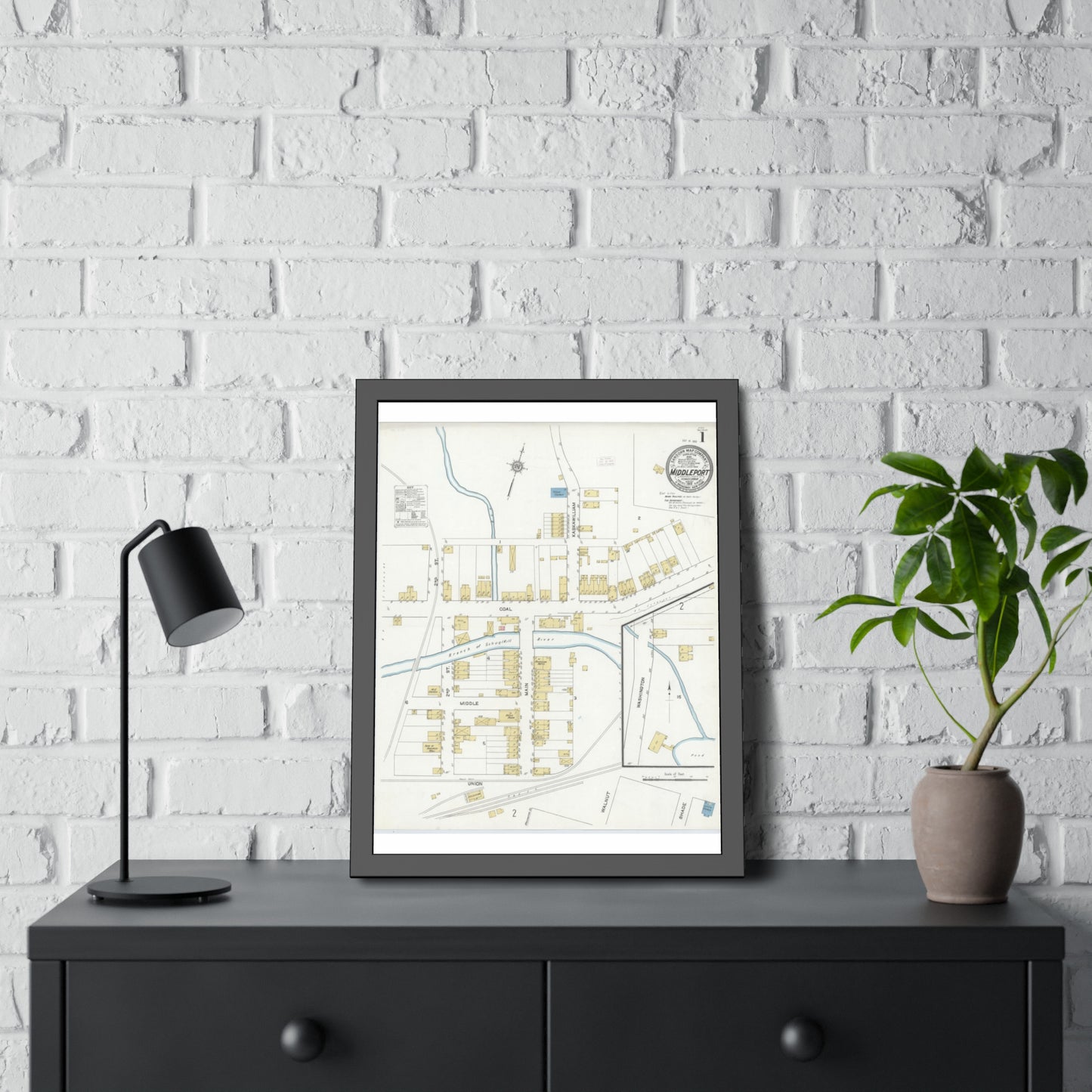 Sanborn Fire Insurance Maps — Middleport — Framed