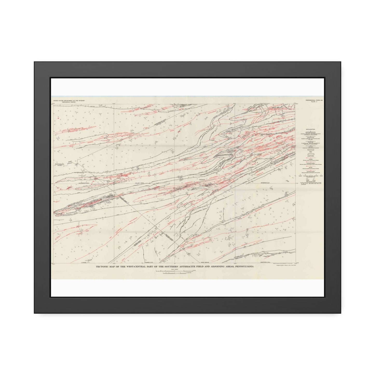 USGS Geology of the West-Central Southern Anthracite Field (PP 602) — Framed