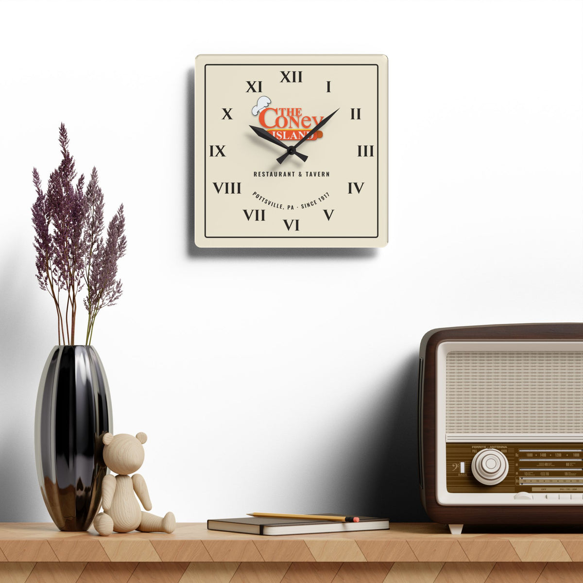 The Coney Island Acrylic Wall Clock — Square