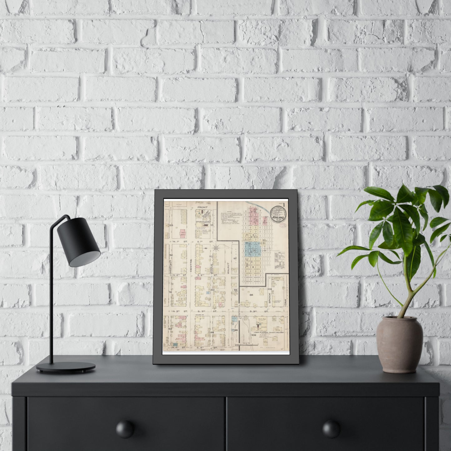Sanborn Fire Insurance Maps — Ashland — Framed