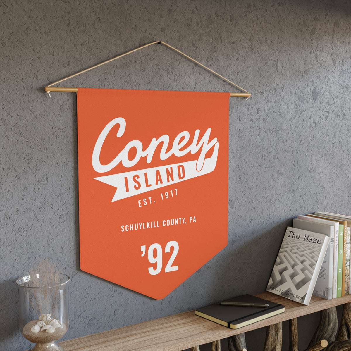 The Coney Island 90's Retro Pennant — Orange