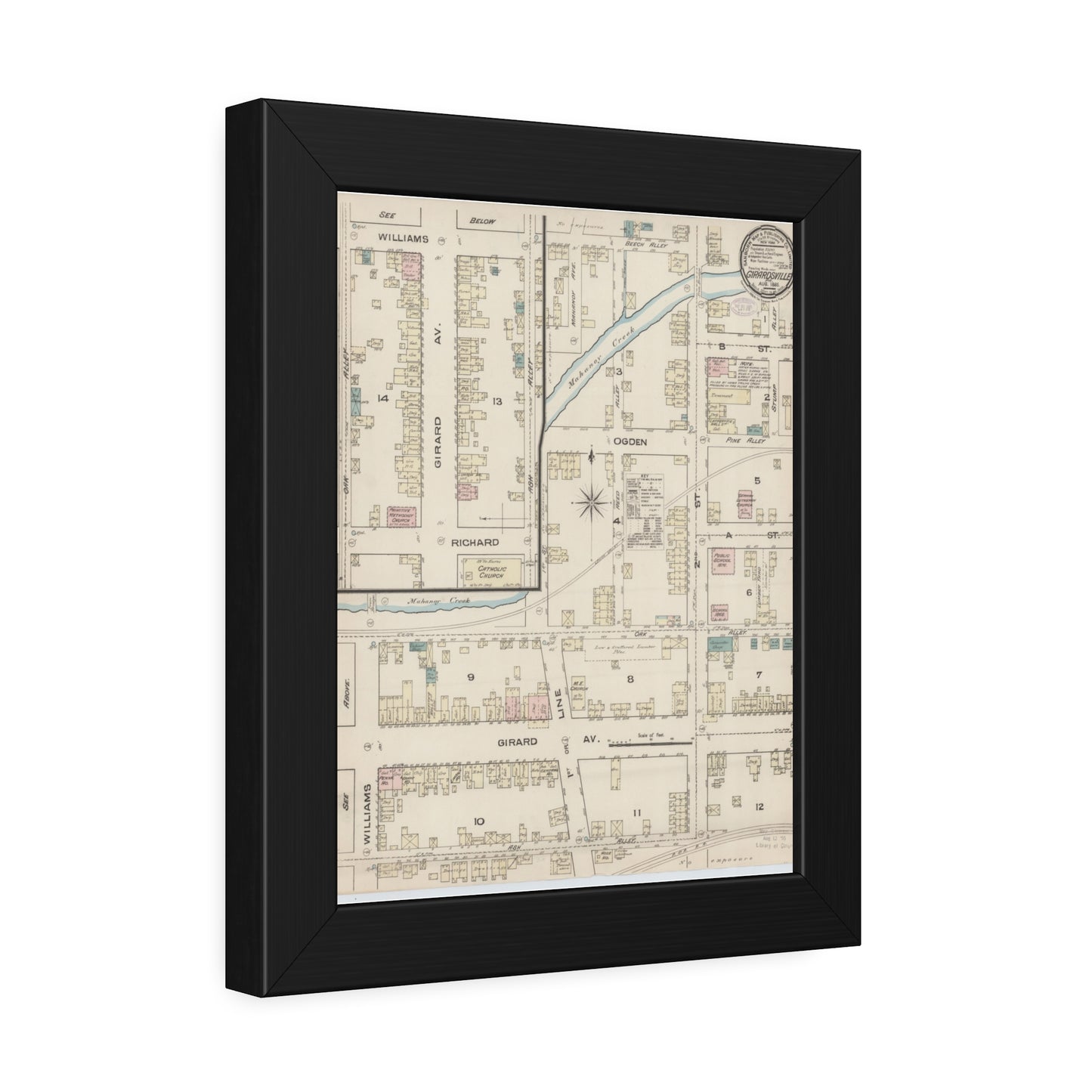 Sanborn Fire Insurance Maps — Girardville — Framed