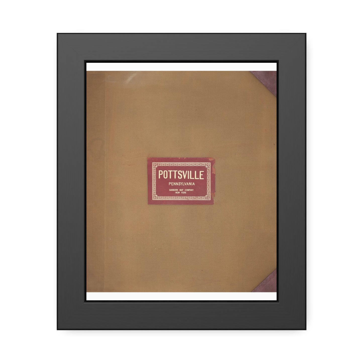 Sanborn Fire Insurance Maps — Pottsville — Framed