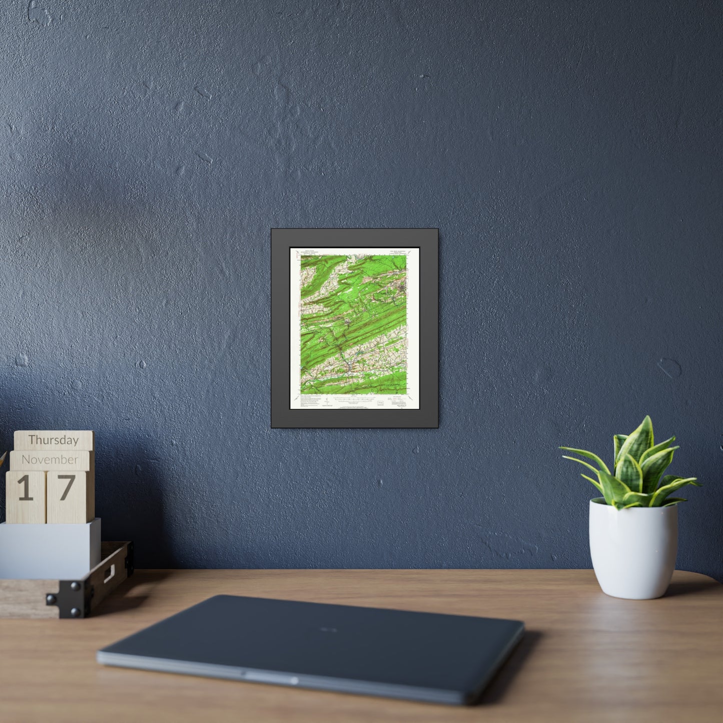 USGS Topographic Map — Pine Grove Quadrangle, 1955 — Framed