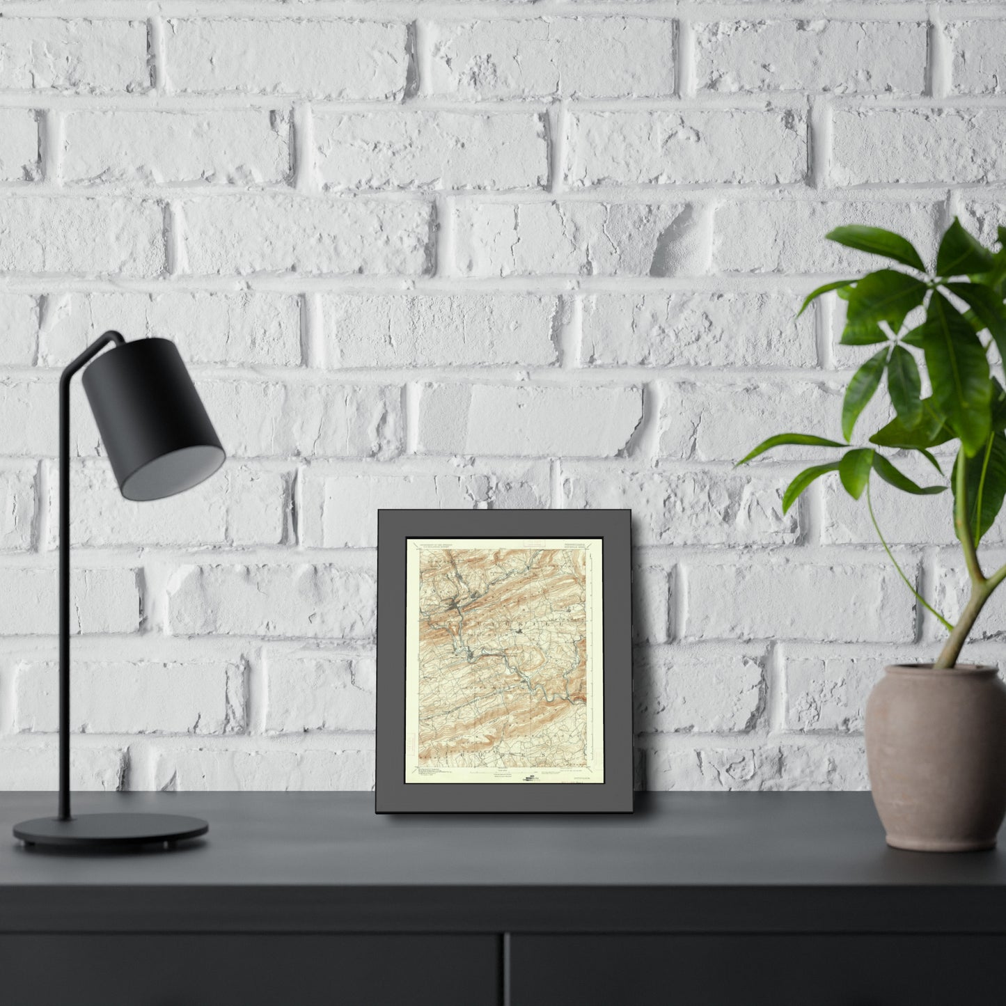 USGS Topographic Map — Pottsville Quadrangle, 1891 — Framed