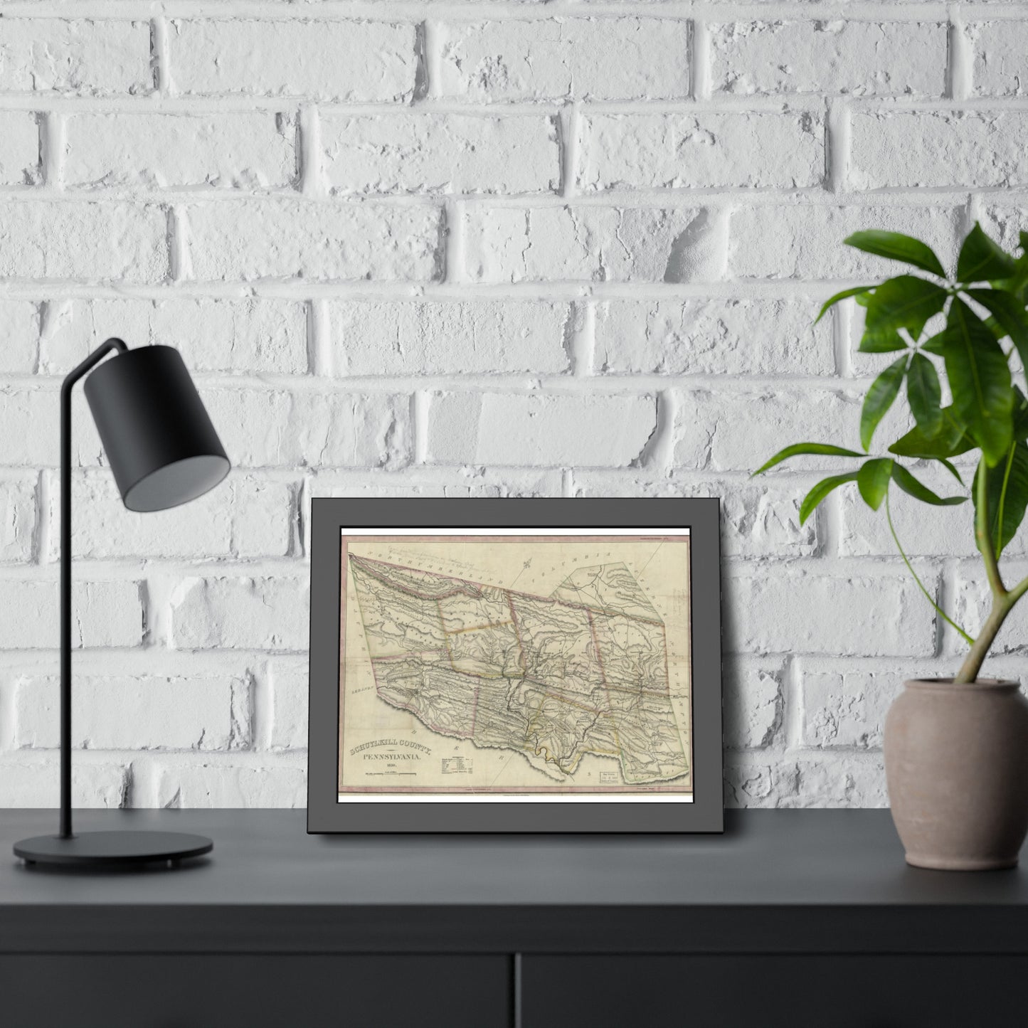 Schuylkill County, Pennsylvania (Tanner) — Framed