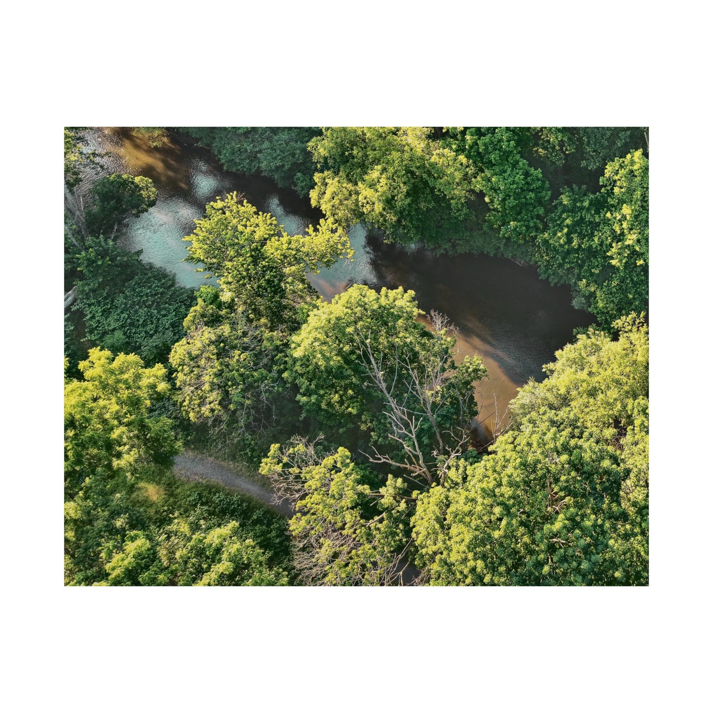 Hidden River — Schuylkill Confluence Aerial · Schuylkill Haven PA Wall Art