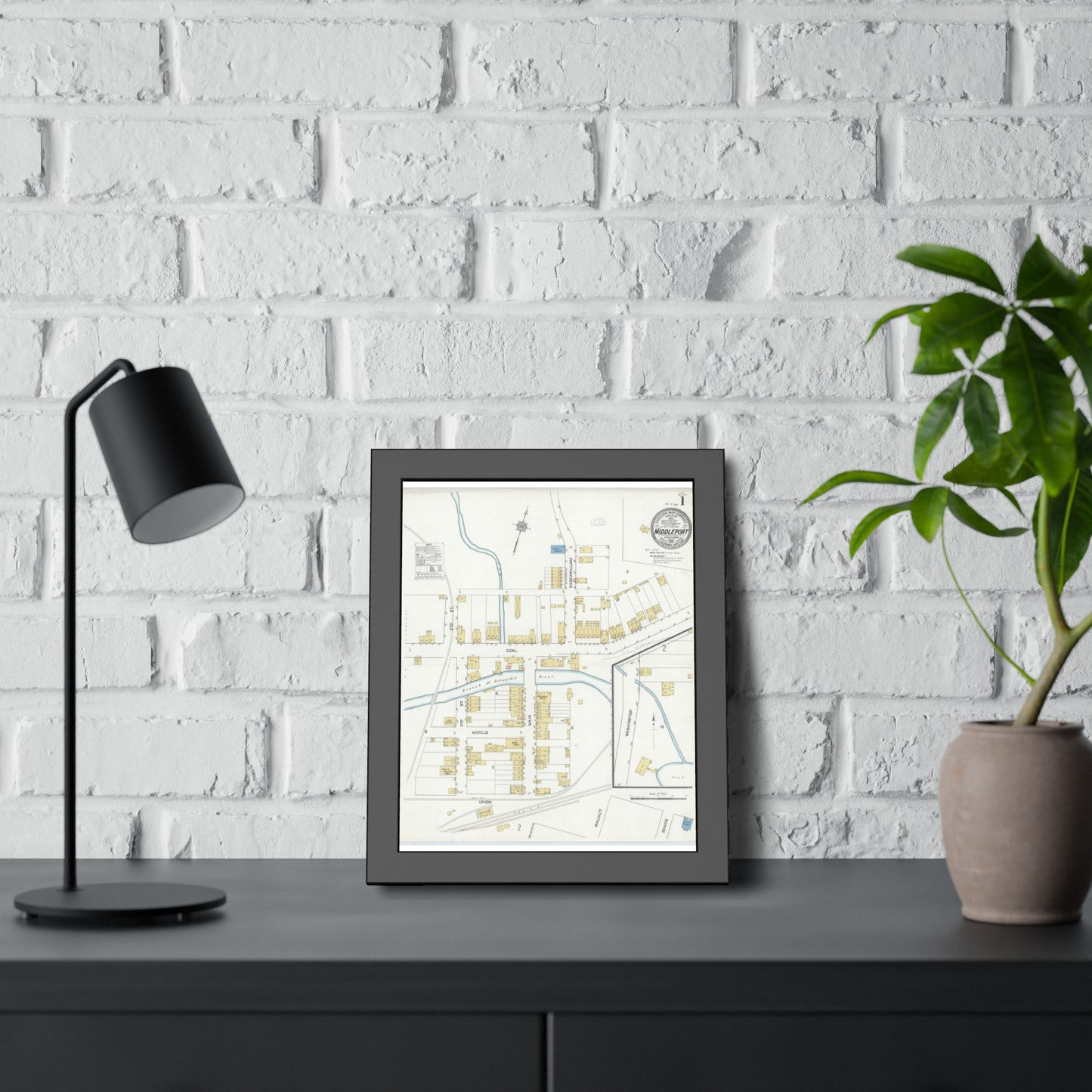 Sanborn Fire Insurance Maps — Middleport — Framed