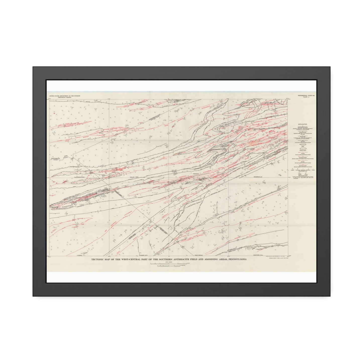 USGS Geology of the West-Central Southern Anthracite Field (PP 602) — Framed