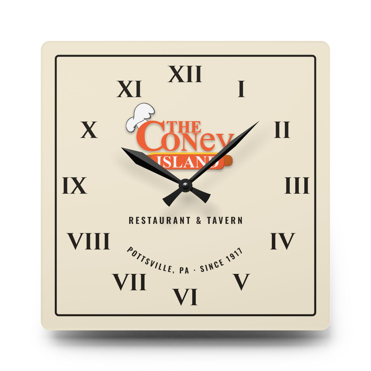 The Coney Island Acrylic Wall Clock — Square