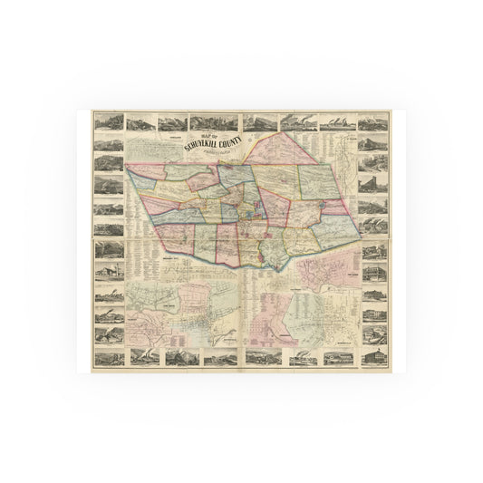 Map of Schuylkill County, Pennsylvania: From Actual Surveys (Scott)