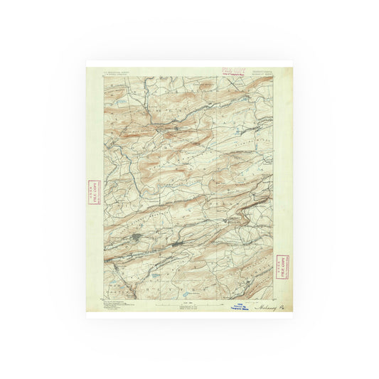 USGS Topographic Map — Mahanoy Quadrangle, 1892