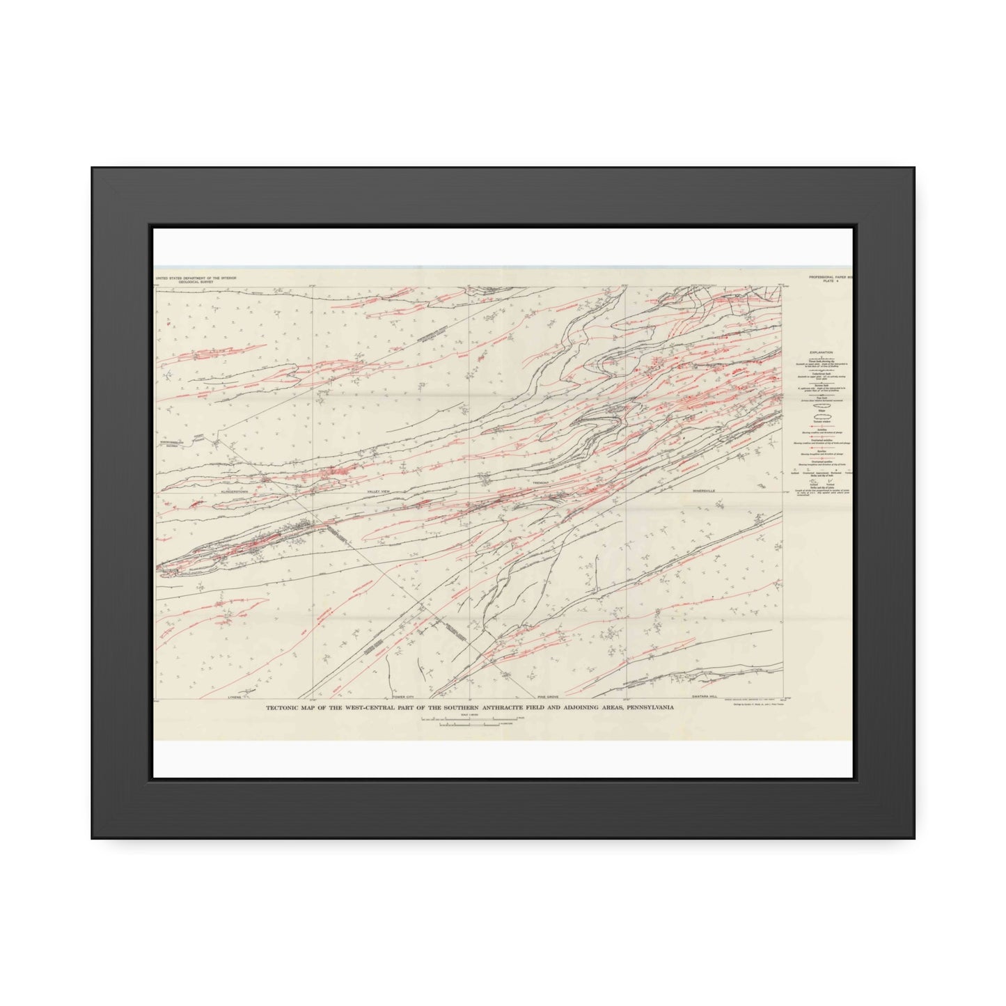 USGS Geology of the West-Central Southern Anthracite Field (PP 602) — Framed