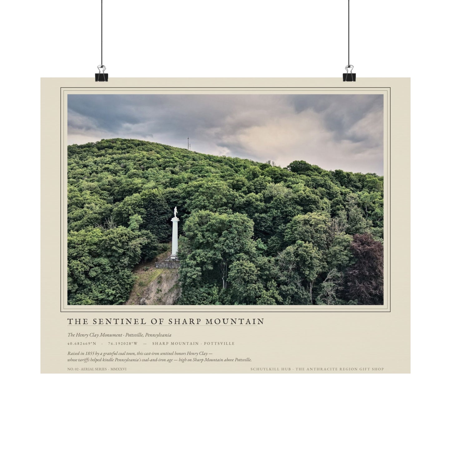 The Sentinel of Sharp Mountain — Henry Clay Monument · Survey Plate