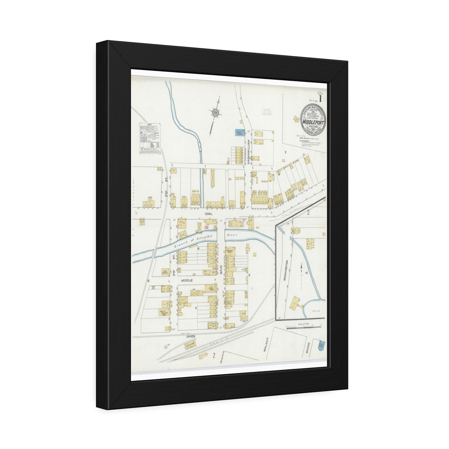 Sanborn Fire Insurance Maps — Middleport — Framed