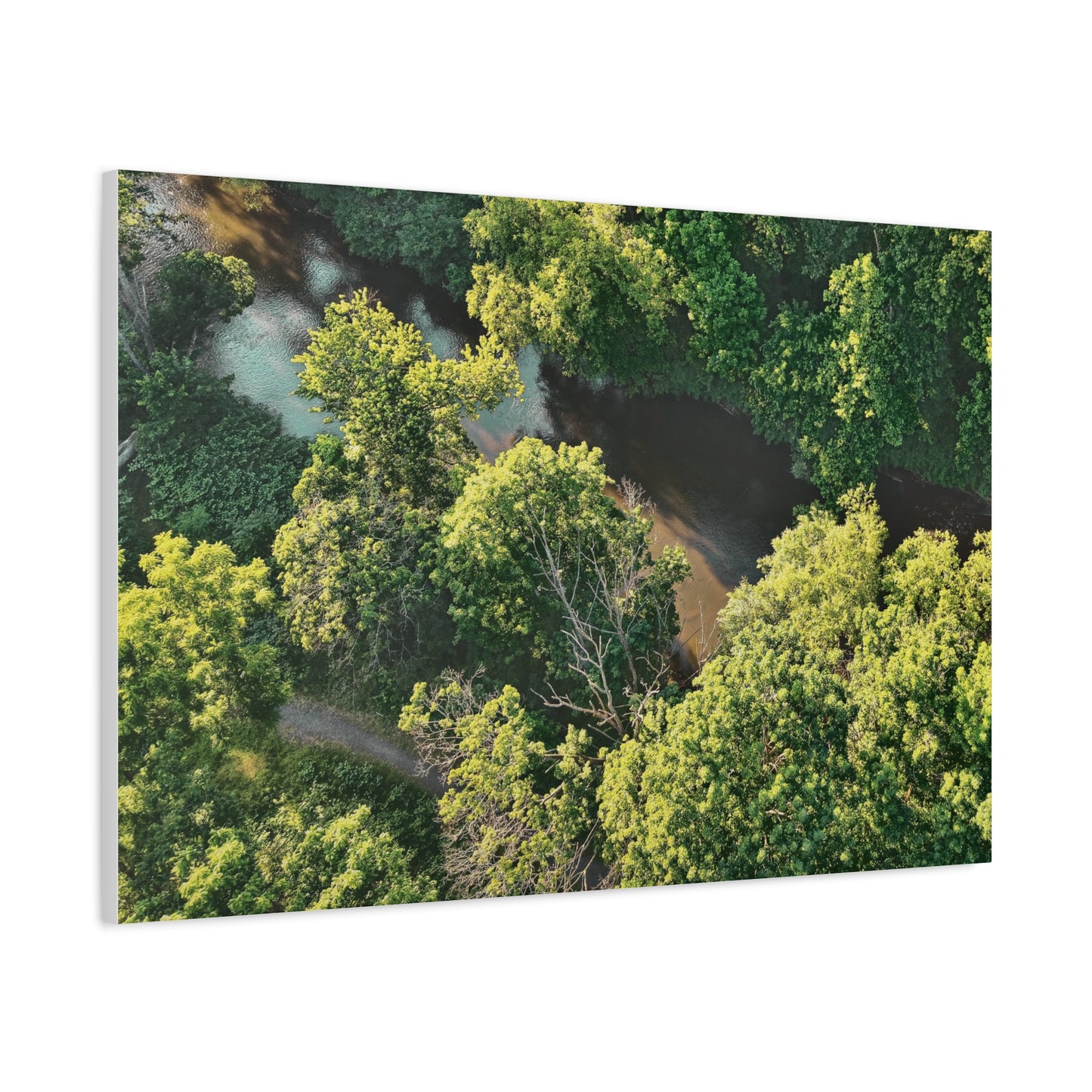 Hidden River — Schuylkill Confluence Aerial, Schuylkill Haven PA — Canvas