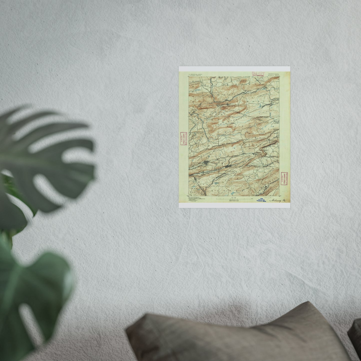 USGS Topographic Map — Mahanoy Quadrangle, 1892