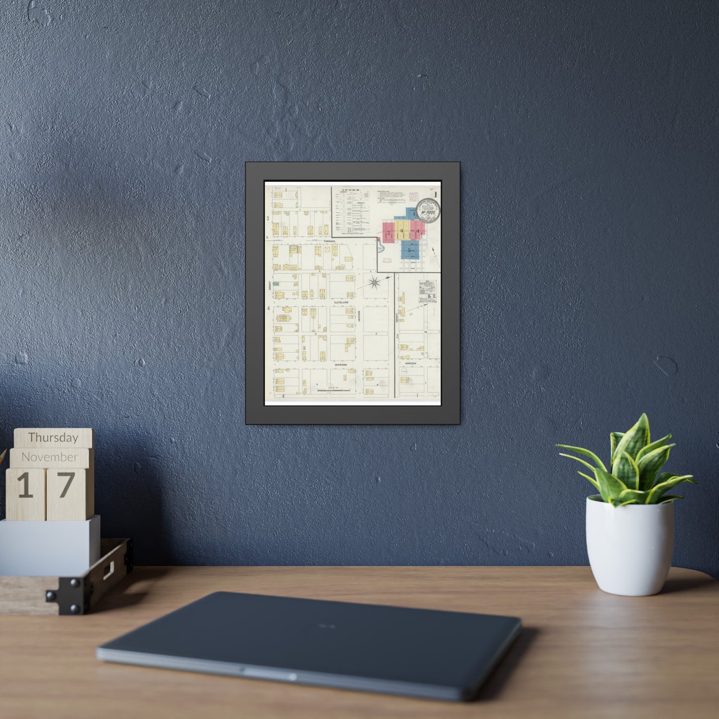 Sanborn Fire Insurance Maps — McAdoo — Framed
