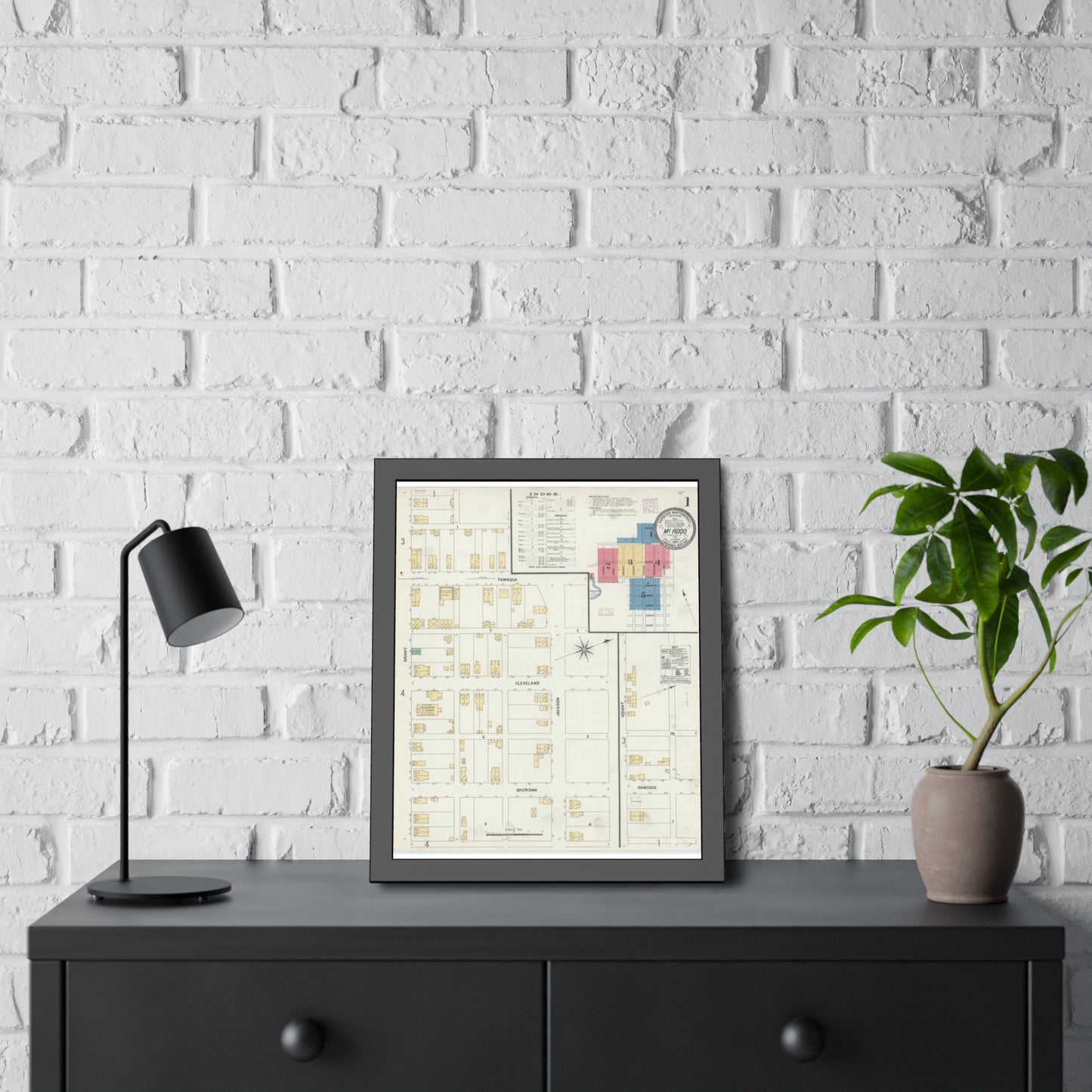 Sanborn Fire Insurance Maps — McAdoo — Framed