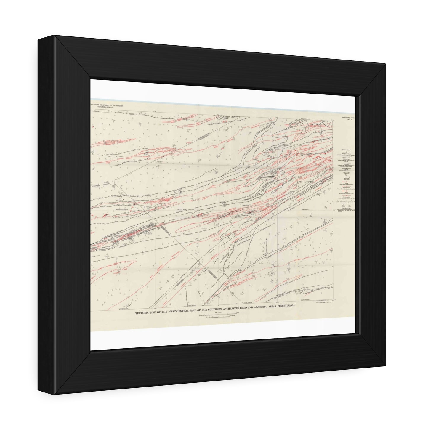 USGS Geology of the West-Central Southern Anthracite Field (PP 602) — Framed