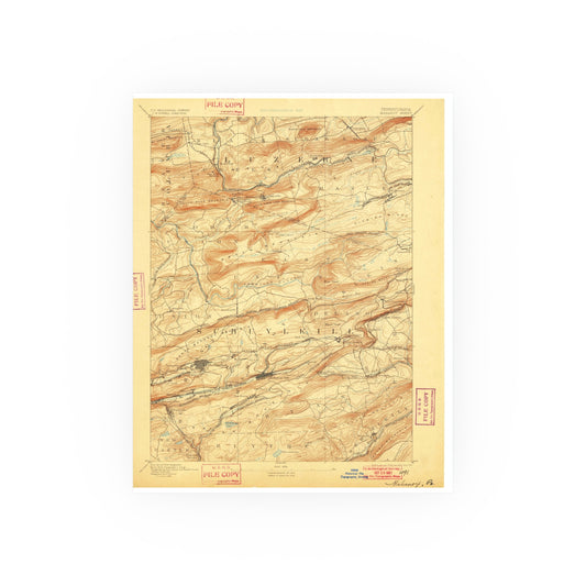 USGS Topographic Map — Mahanoy Quadrangle, 1893