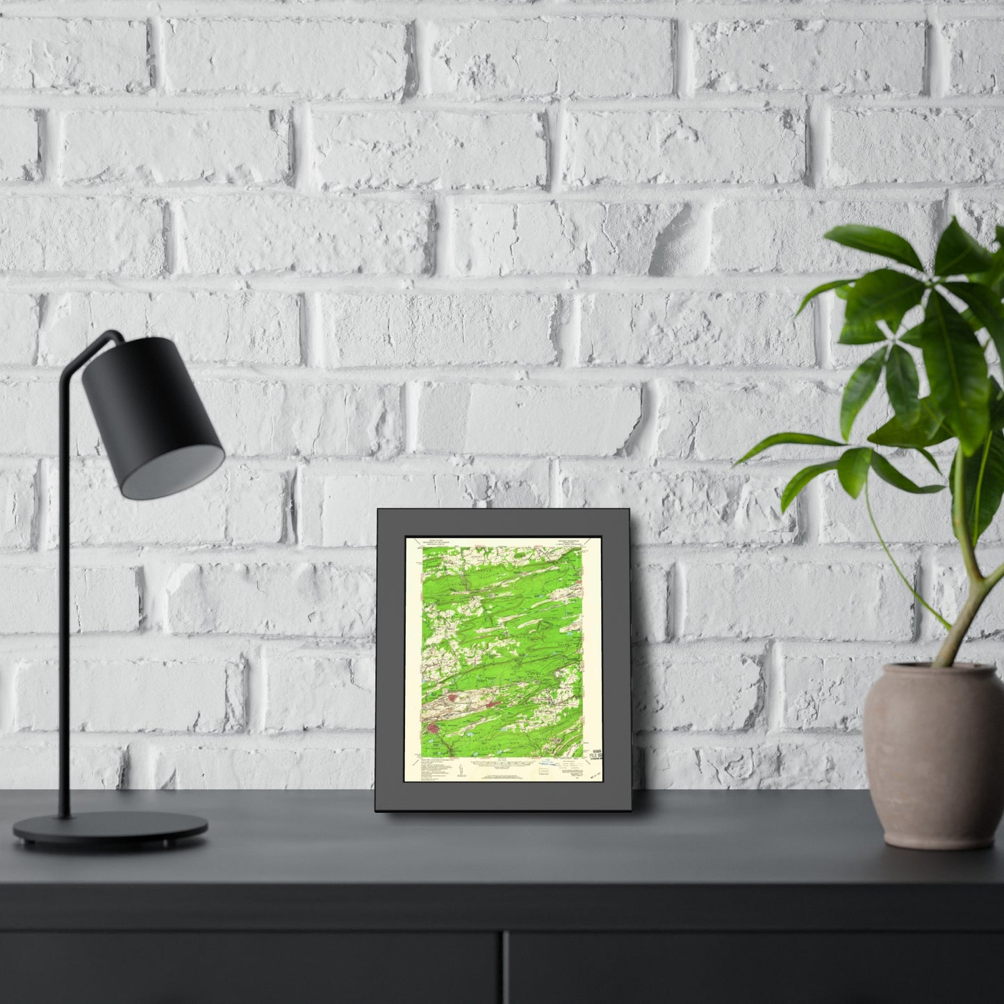 USGS Topographic Map — Mahanoy Quadrangle, 1955 — Framed