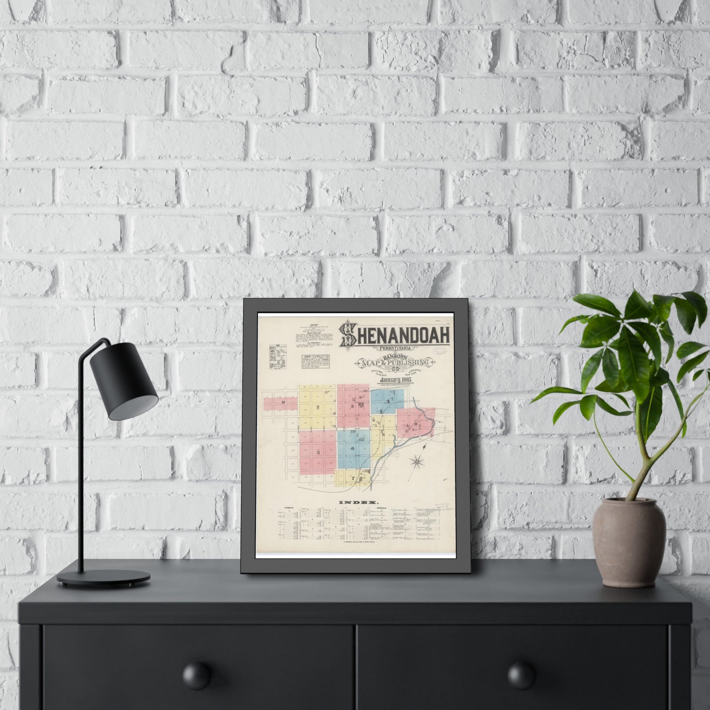 Sanborn Fire Insurance Maps — Shenandoah — Framed