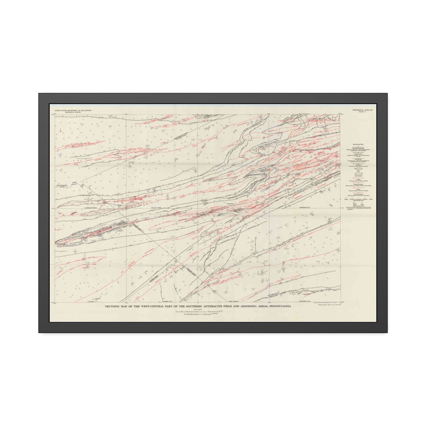 USGS Geology of the West-Central Southern Anthracite Field (PP 602) — Framed