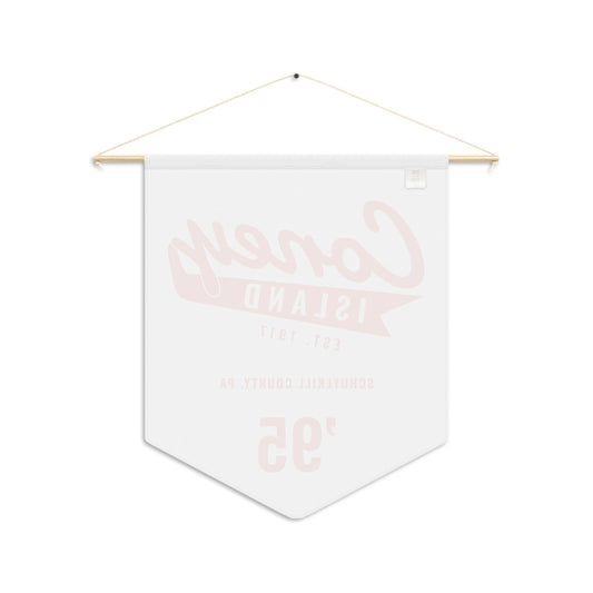 The Coney Island 90's Retro Pennant — White