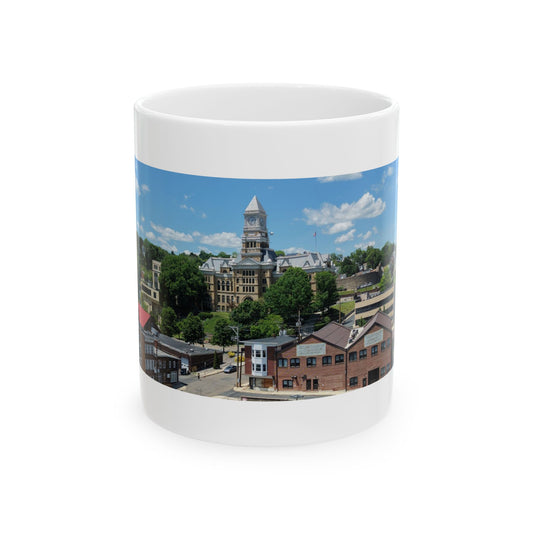 Scenic Small Town Skyline Ceramic Mug (11oz, 15oz)