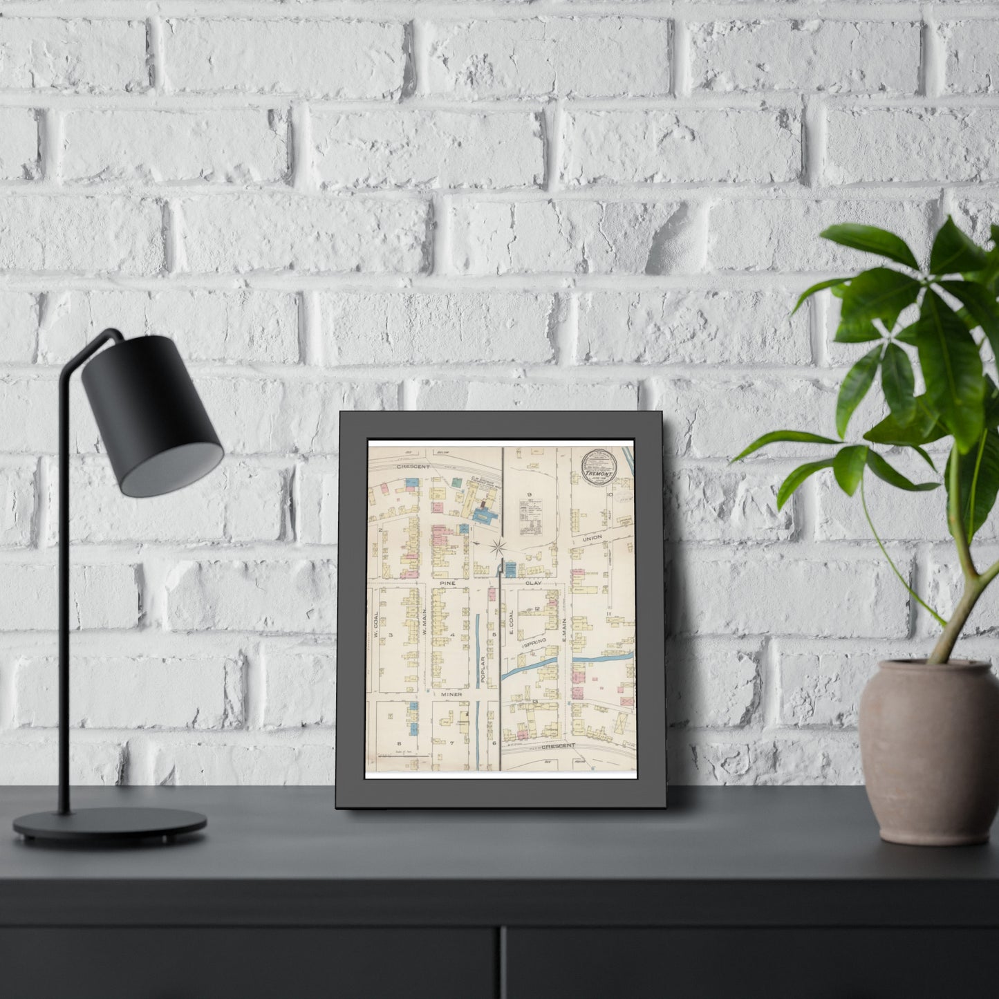 Sanborn Fire Insurance Maps — Tremont — Framed