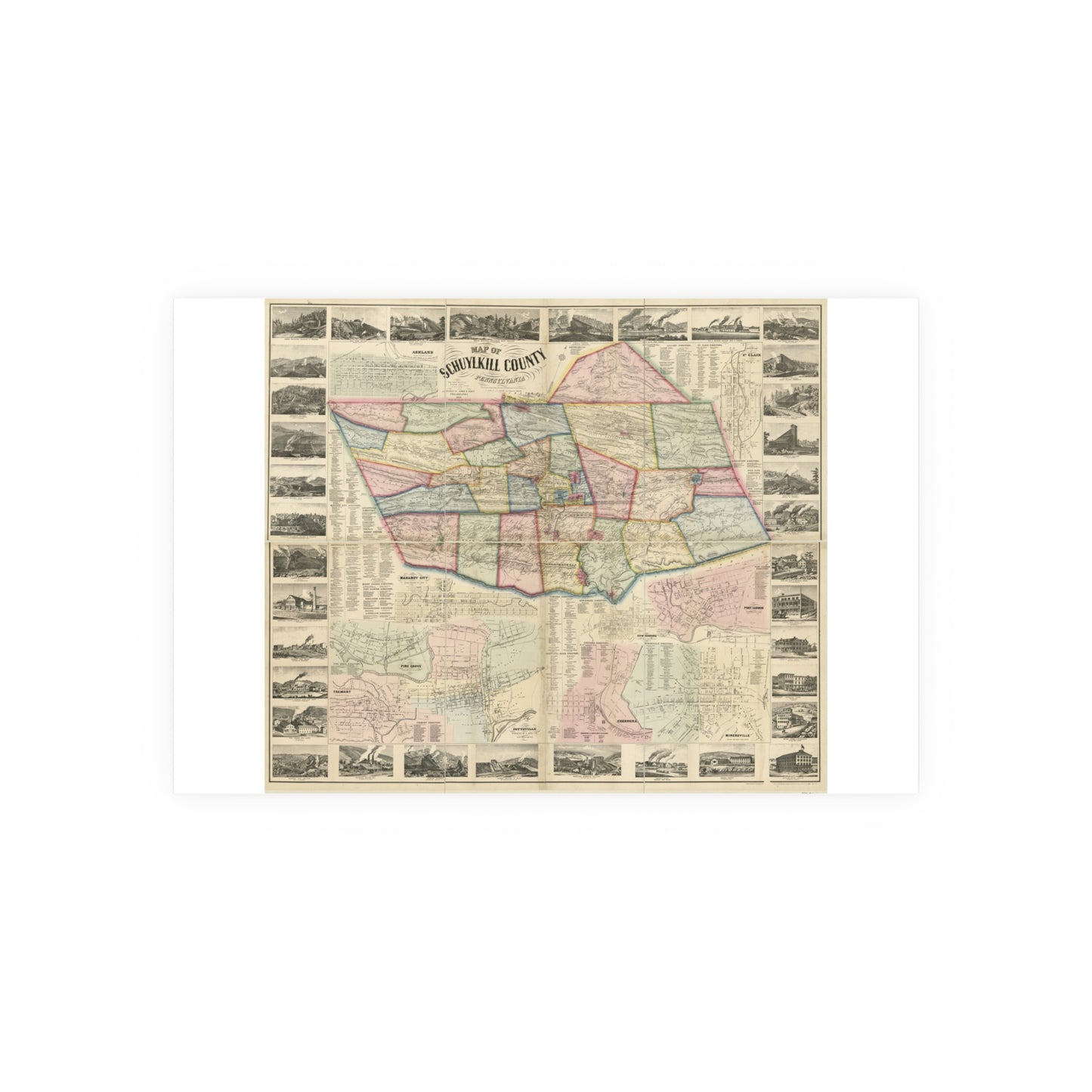 Map of Schuylkill County, Pennsylvania: From Actual Surveys (Scott)