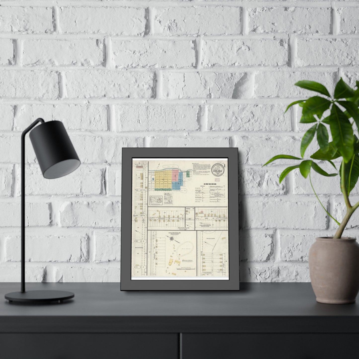 Sanborn Fire Insurance Maps — Coaldale — Framed